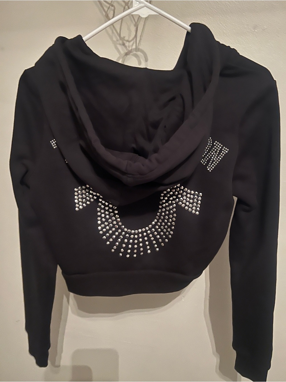 True Religion Black Rhinestone Logo Zip Hoodie & joggers - Picture 6 of 10